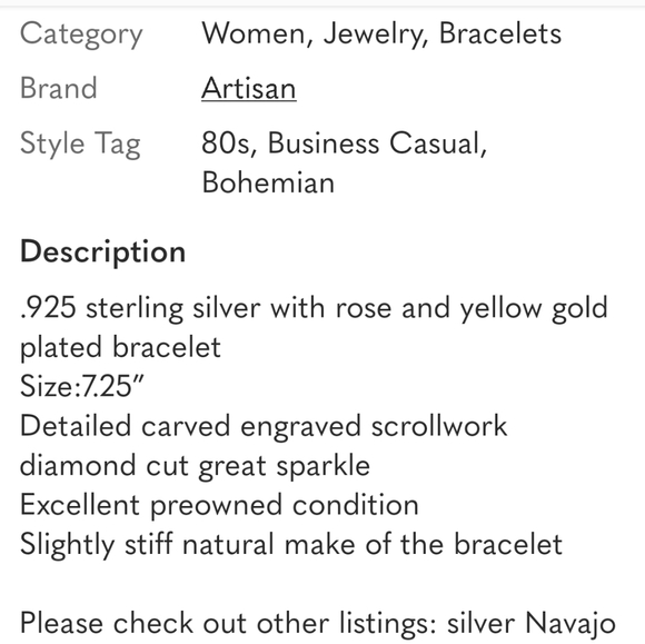 Tri-Color gold Over Sterling Bracelet - Picture 7 of 7